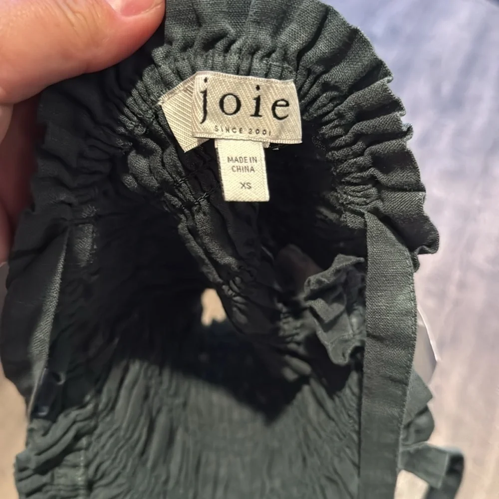 Joie Brooklyn Top Size XS Jungle Green New With Tags - Picture 4 of 6